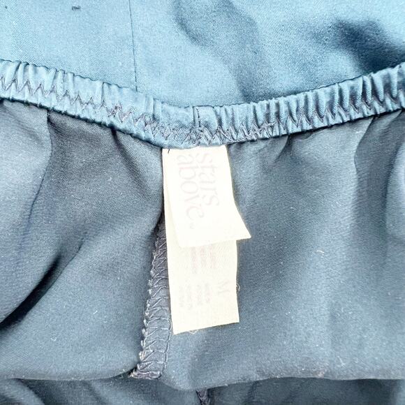 Stars Above Navy Silk PJ Shorts M - Picture 4 of 5